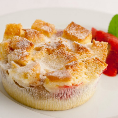 Individual Rhubarb & Raspbery Charlotte